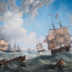 The Channel fleet in heavy weather